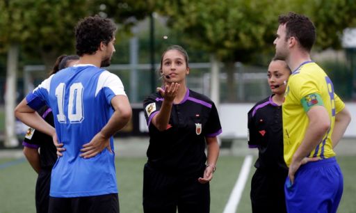 * A: J. A. GOÑI
* F: 21-09-2019
* P:
* L: Mutilva
* T: TRIO ARBITRAL FEMENINO EN EL PARTIDO AMIGO - LAGUNAK B DE FUTBOL PREFERENTE